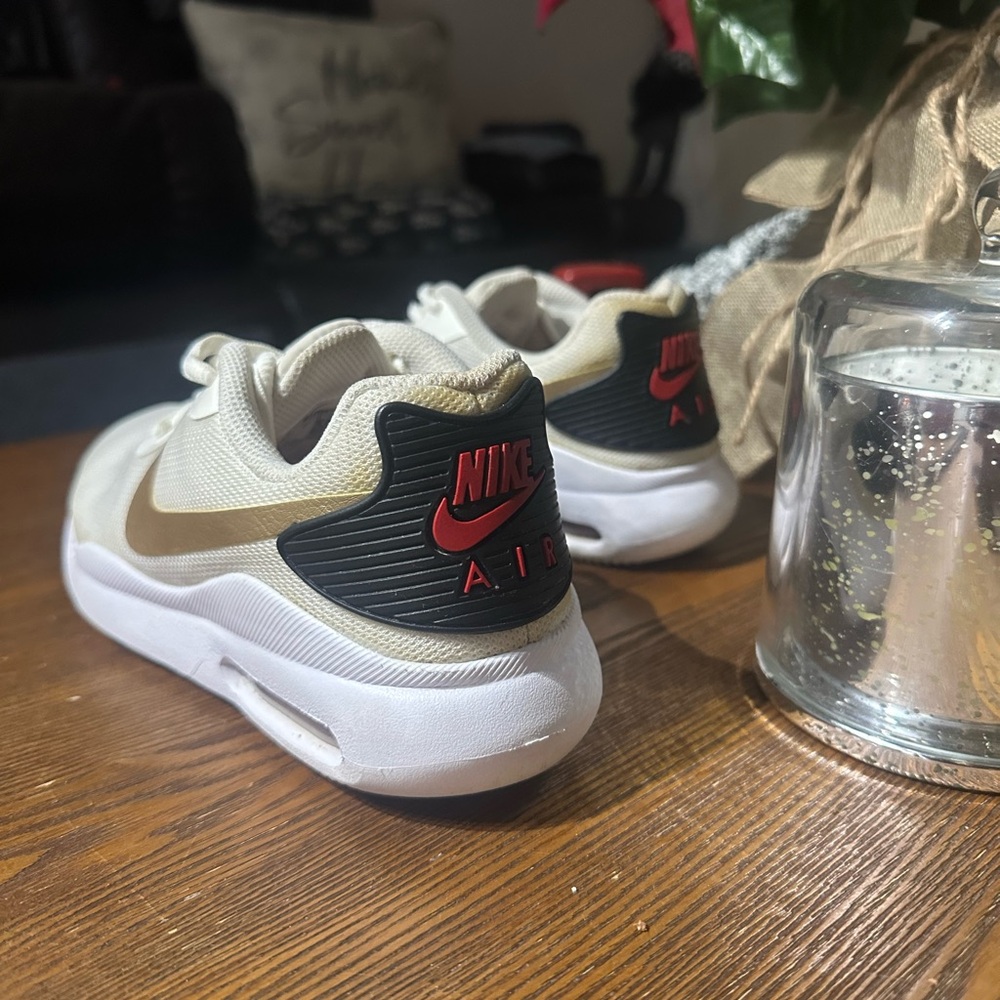 Nike Cream and Gold Air Max Sneakers